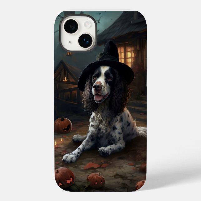 English Springer Spaniel Pumpkins Halloween Scary  Case-Mate iPhone Case (Back)