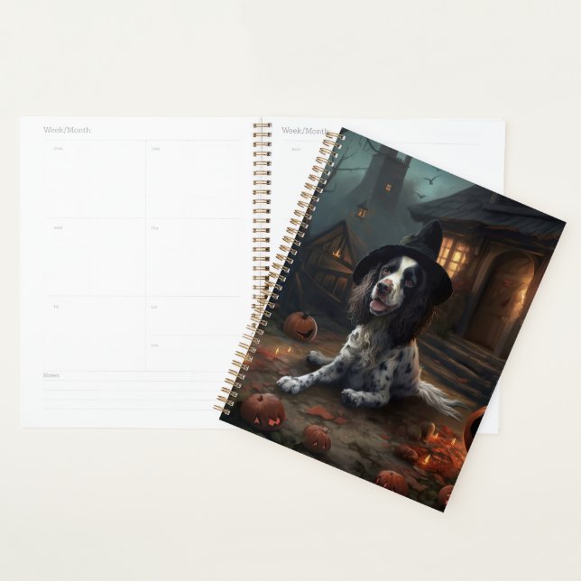 English Springer Spaniel Pumpkins Halloween Scary  Planner (Display)