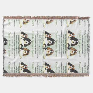 English Springer Spaniel Puppies Throw Blanket