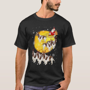 English Springer Spaniel Reindeer Christmas Dog Lo T-Shirt
