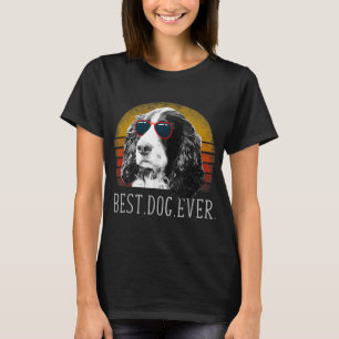 English Springer Spaniel Retro Best Dog Lover Ever T-Shirt