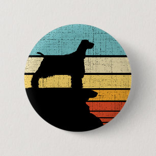  English Springer Spaniel Retro Vintage Dog Puppy  6 Cm Round Badge