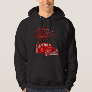 English Springer Spaniel Riding Truck Valentine Bu Hoodie