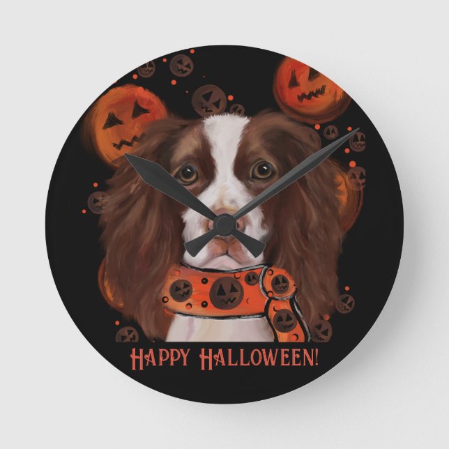 English Springer Spaniel      Round Clock (Front)