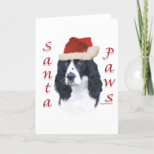 English Springer Spaniel Santa Paws Holiday Card