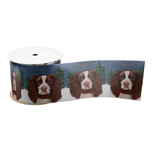ENGLISH SPRINGER SPANIEL       SATIN RIBBON (Spool)