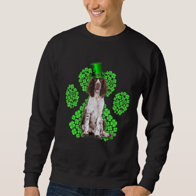 English Springer Spaniel Shamrock C St Patrick S D Sweatshirt (Front)