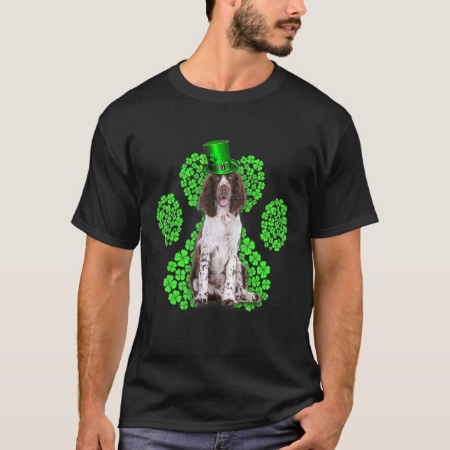 English Springer Spaniel Shamrock C St Patrick S D T-Shirt (Front)