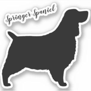 English Springer Spaniel Silhouette Dog Sticker