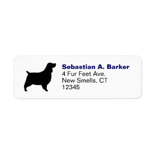 English Springer Spaniel Silhouette Return Address