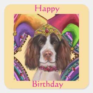 ENGLISH SPRINGER SPANIEL  SQUARE STICKER