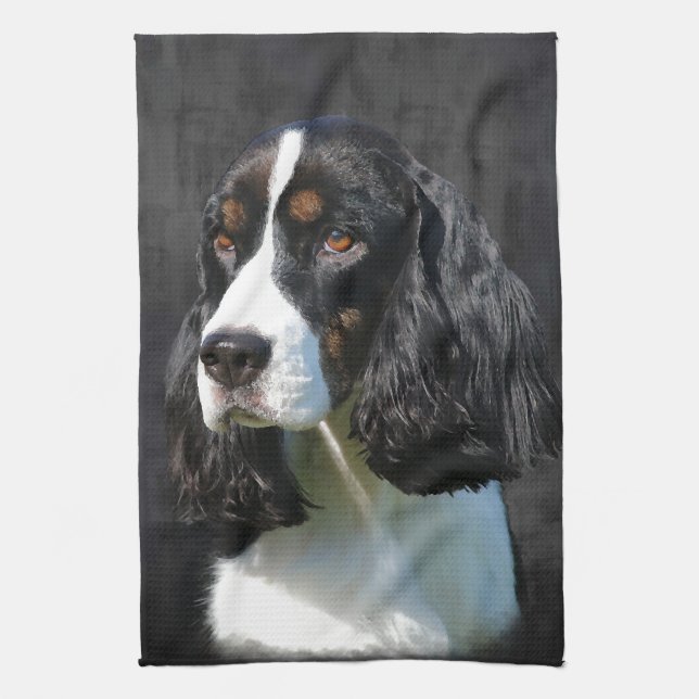 English Springer Spaniel Tea Towel (Vertical)