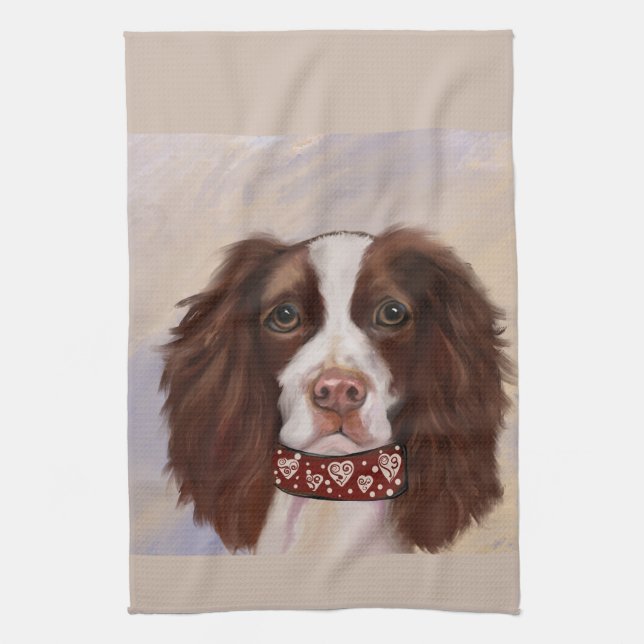 ENGLISH SPRINGER SPANIEL        TEA TOWEL (Vertical)