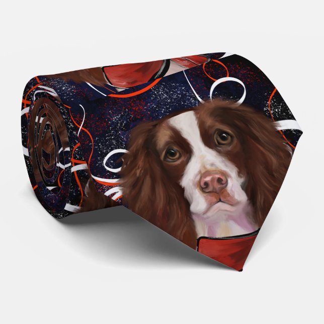 ENGLISH SPRINGER SPANIEL TIE (Rolled)