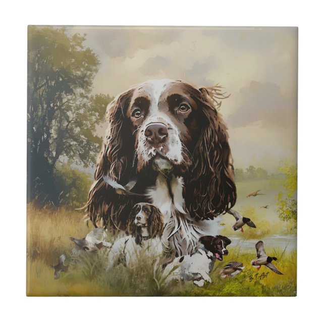 English Springer Spaniel Tile (Front)
