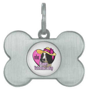 English Springer Spaniel Valentines Day Pet ID Tag