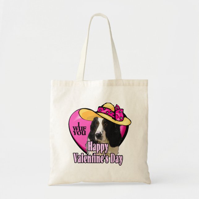 English Springer Spaniel Valentines Day Tote Bag (Front)