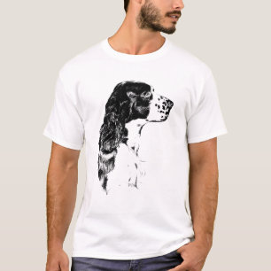 English Springer Spaniel Vintage Dog Art T-Shirt