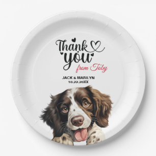 English Springer Spaniel Wedding Thank You Paper Plate