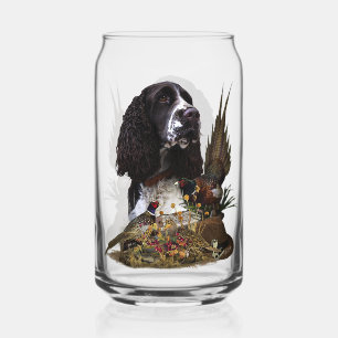 English Springer Spaniel with pheasant    Can Glass