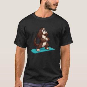 English Springer Spaniel Yoga Dog Funny Meditation T-Shirt
