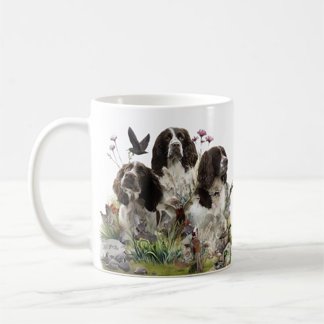 English Springer Spaniels ,Art Coffee Mug (Left)