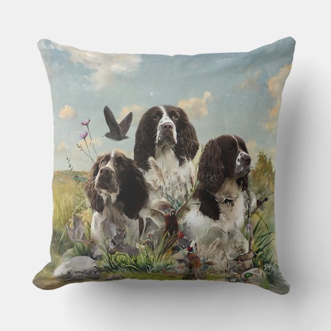 English Springer Spaniels ,Art Cushion (Front)