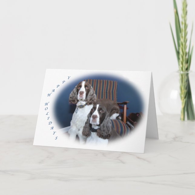 English Springer Spaniels Holiday Card (Front)