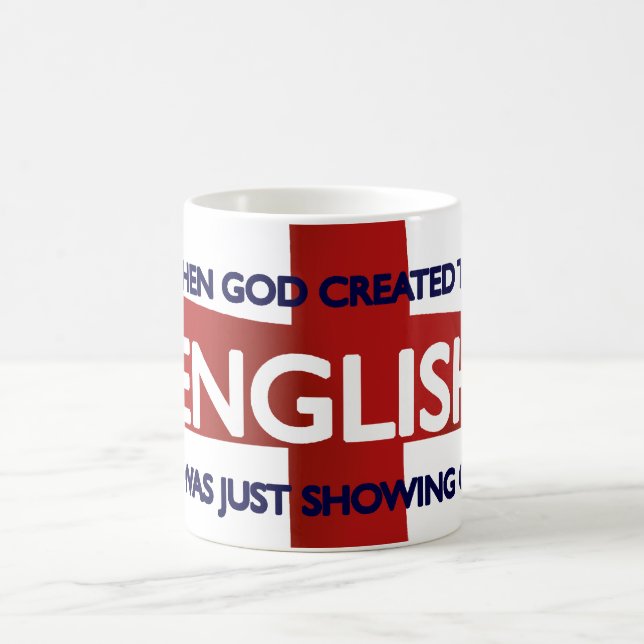 English St George's Day God Created Coffee Mug (Center)