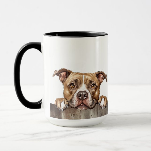 English Staffordshire Bull Terrier Dog Mug (Left)