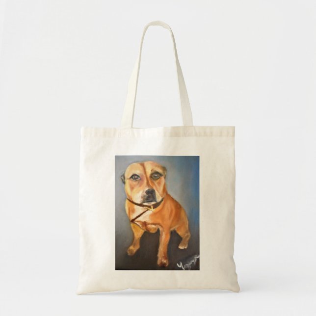 English Staffordshire Bull Terrier Tote Bag (Front)