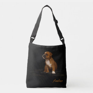 English Staffordshire Puppy Cute Baby Dog Custom Crossbody Bag