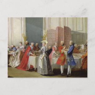 English Tea in the Salon des Quatre Glaces Postcard