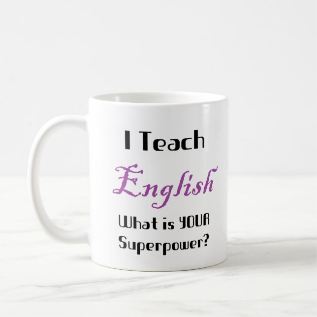 english teach coffee mug (Left)