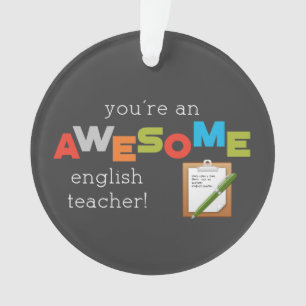 English Teacher Appreciation Day, Awesome Ornament
