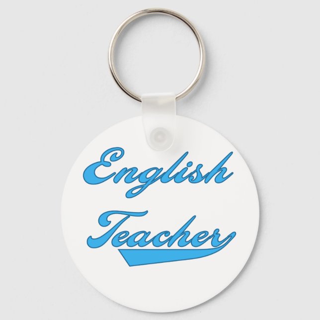 English Teacher Blue Key Ring (Front)