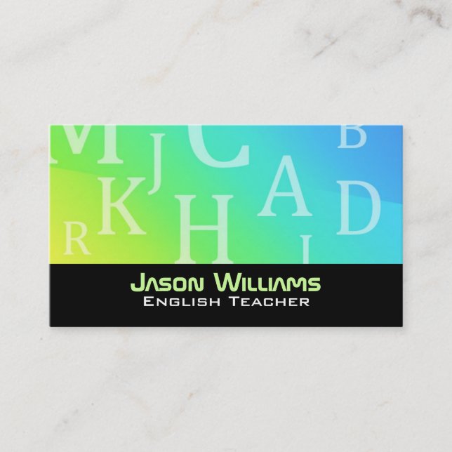 English teacher Business Cards (Front)
