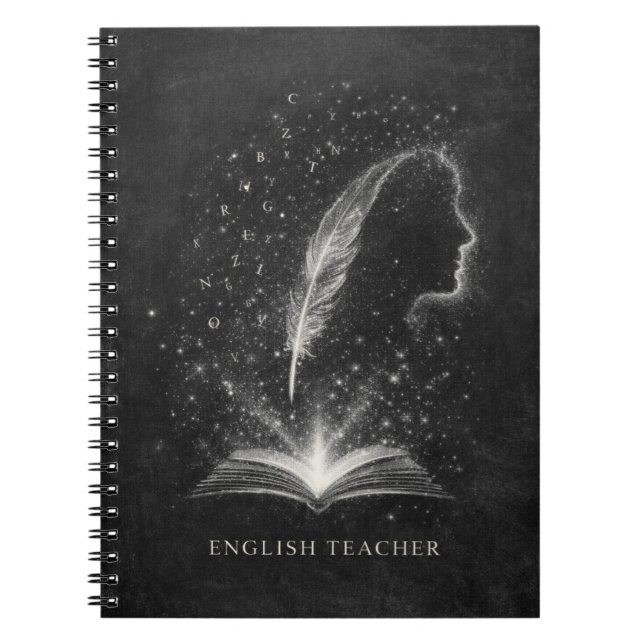 English Teacher Chalk Dust Constellation Art Notebook (Front)
