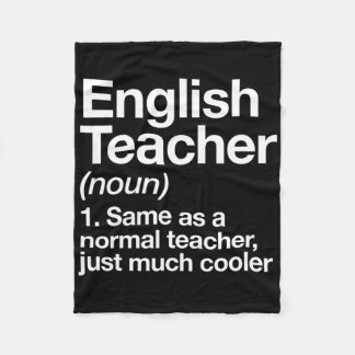 English Teacher Definition Fun Back To School Firs Fleece Blanket