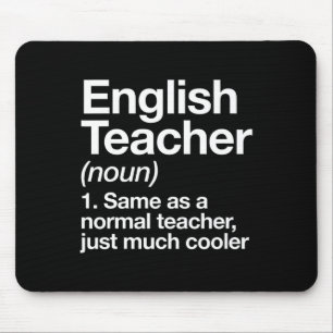 English Teacher Definition Fun Back To School Firs Mouse Mat