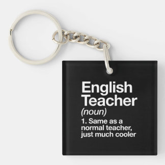 English Teacher Definition School First Day Key Ring
