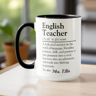 English Teacher Definition - Teacher Appreciation Mug