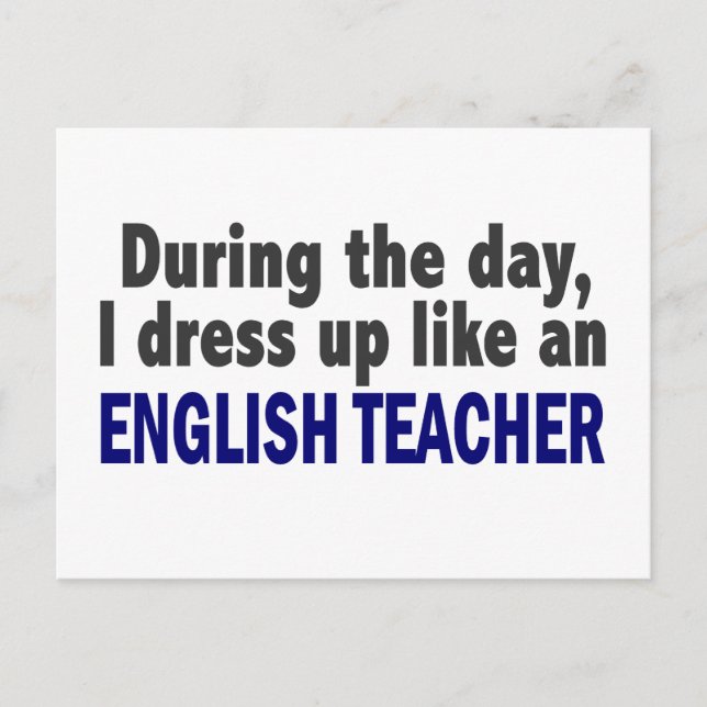 English Teacher During The Day Postcard (Front)