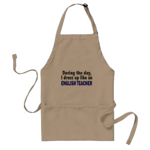 English Teacher During The Day Standard Apron