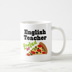 English Teacher (Funny) Pizza Coffee Mug