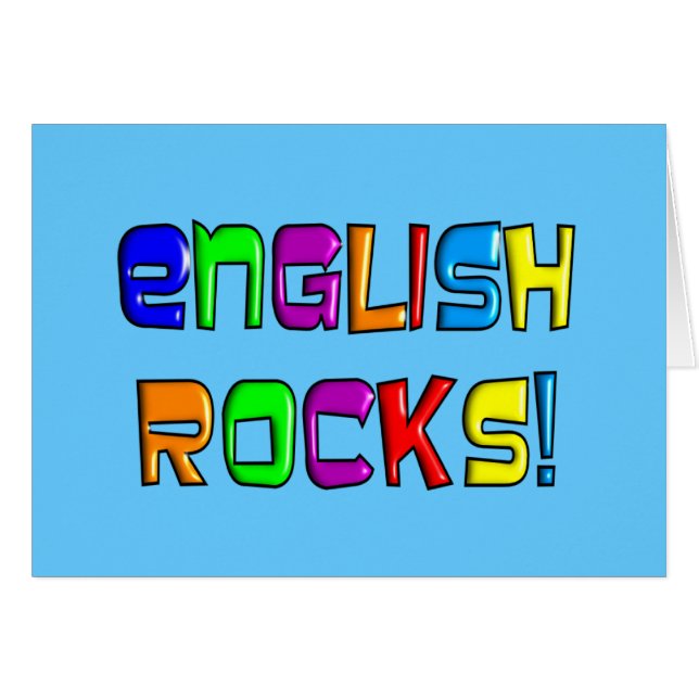 English Teacher Gifts "English Rocks!" (Front Horizontal)