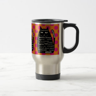 English Teacher Grammar Cat Travel Mug