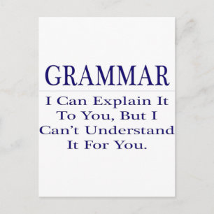 English Teacher Joke .. Explain Not Understand Postcard