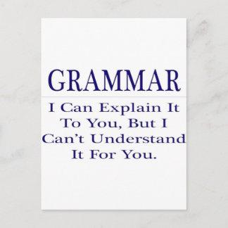 English Teacher Joke .. Explain Not Understand Postcard