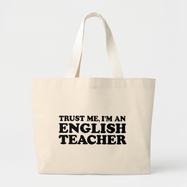 English Teacher Large Tote Bag (Front)